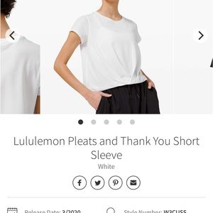 Lululemon White Short Sleeve